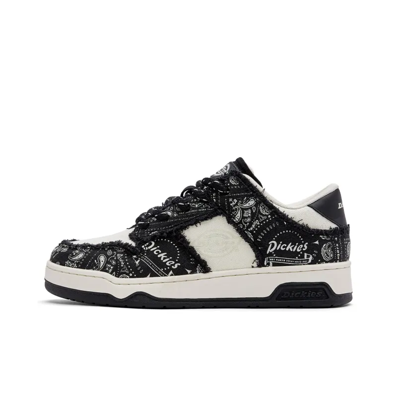 Dickies Low-Top Skateboard Shoes Men's Black White-0