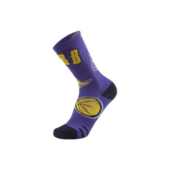 LiNing Mid-Calf Socks Unisex 1 Pack New Lakers Purple