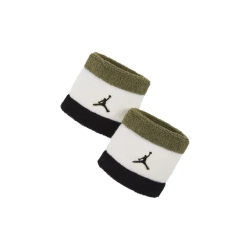 Jordan Wristbands Protective Olive Green/Canvas White/Black Terry Blend Unisex