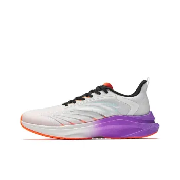CHAOJIANTA Anti Slip Wear Resistant Low Top Casual Running Shoes Men's White Black Orange