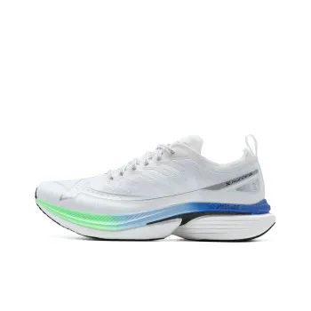 XTEP Cushioning Anti Slip Wear Resistant Coverage Support Rebound Low Top Training Running Shoes Men's White Blue Green
