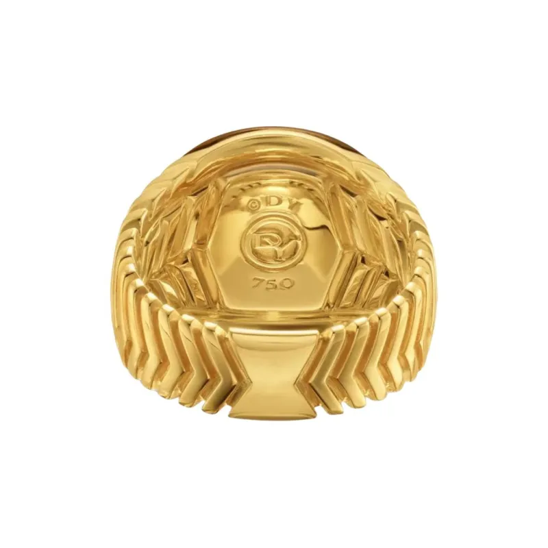 David Yurman Tiger's Eye Stone Rings Men's Gold-3