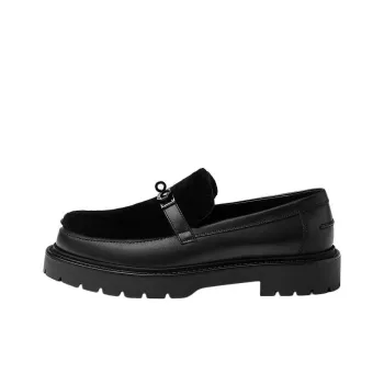 HERMES Icone Loafers Men's Black