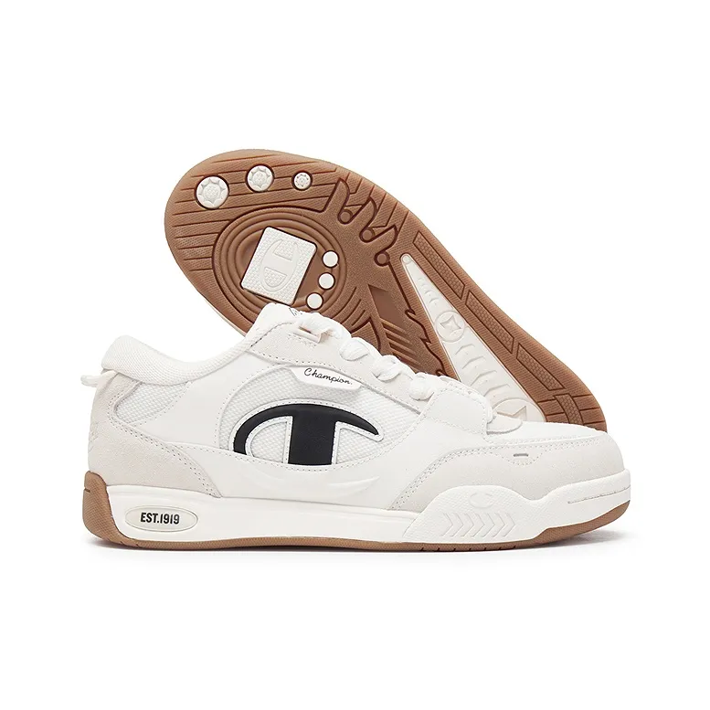 Champion Quantum Shoes Low Top Skateboard Shoes Women's Milk White/Black-1