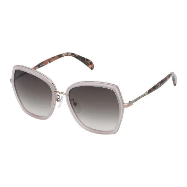TAOSIXIONG Metal Butterfly Sunglasses Women's Gray-0