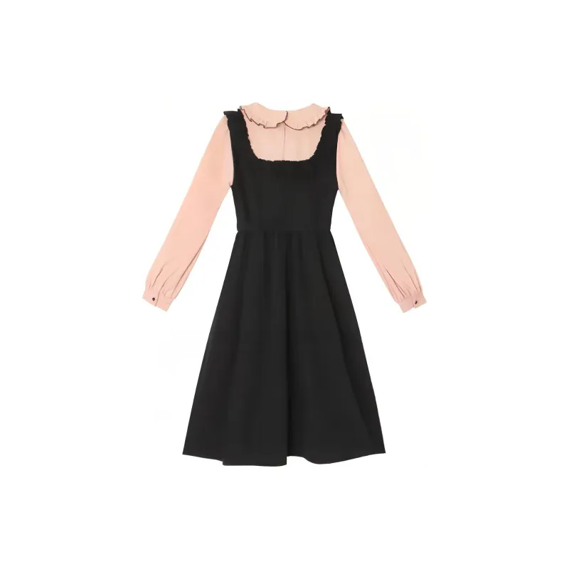 KEAB Long-Sleeved Dresses Women's Black-1