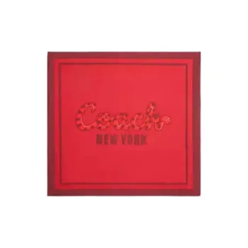 COACH Silk Silk Scarves Women's Red