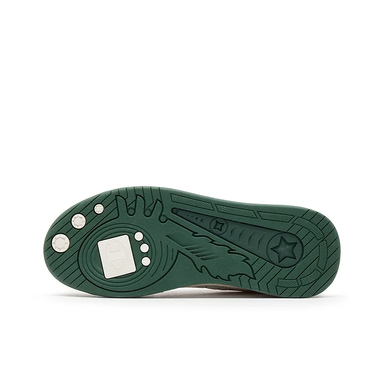 Champion Quantum Shoes Low Top Skateboard Shoes Men's Milk White/Forest Green-4