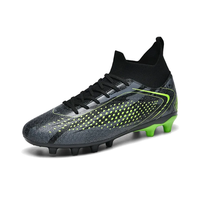QIUTEXIONG FG Rubber Long Studs TF Rubber Broken Studs Cushioning Impact Resistant Soccer Shoes Unisex-25