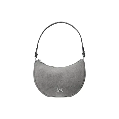 MICHAEL KORS Fabric Half Moon Portable Crossbody Bag Shoulder Bag Small Size Women's Denim Black