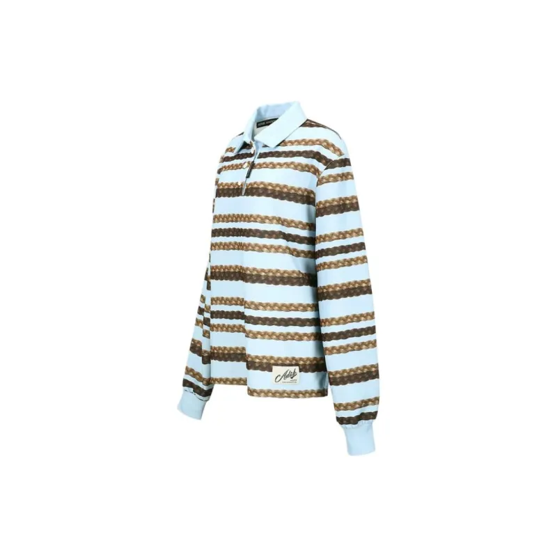 ANDERSSON BELL Hair Braid stripe Polo Top-2