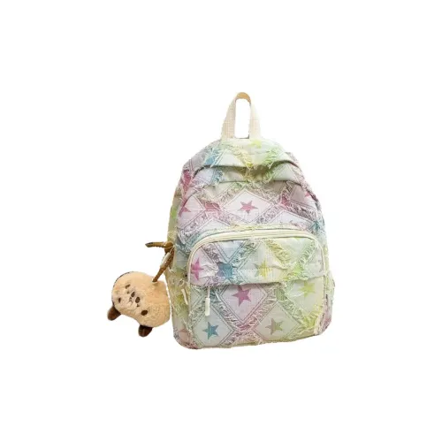 URBAN FOREST Canvas Backpack Women's Ecru/Blue