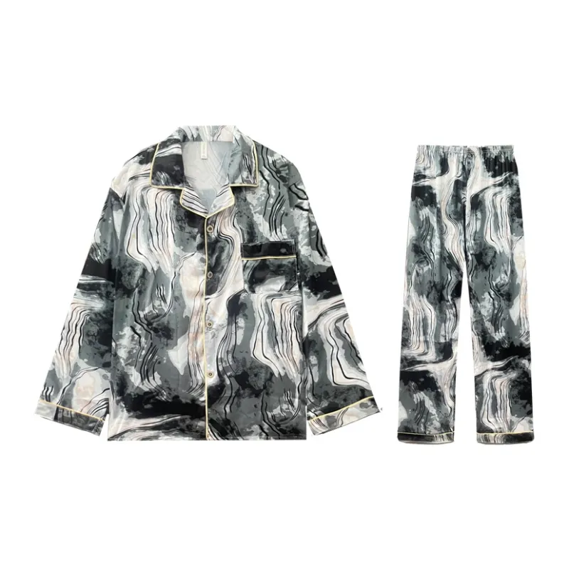 Qiao Ni Tong Pajama Set Men's Image Color-0