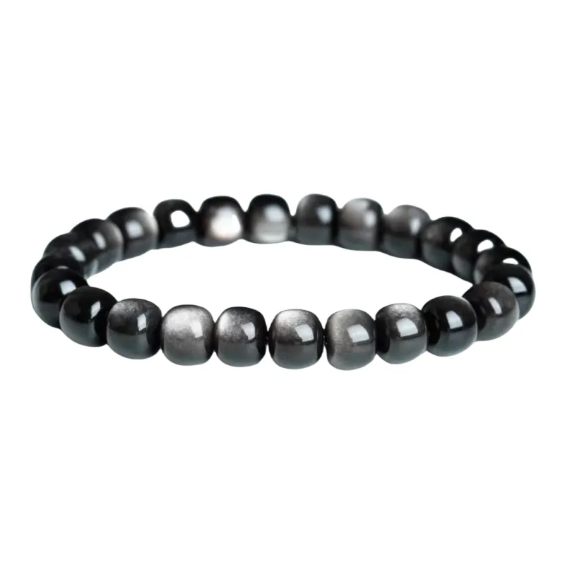 Stone On The Line Obsidian Bracelets Unisex-6