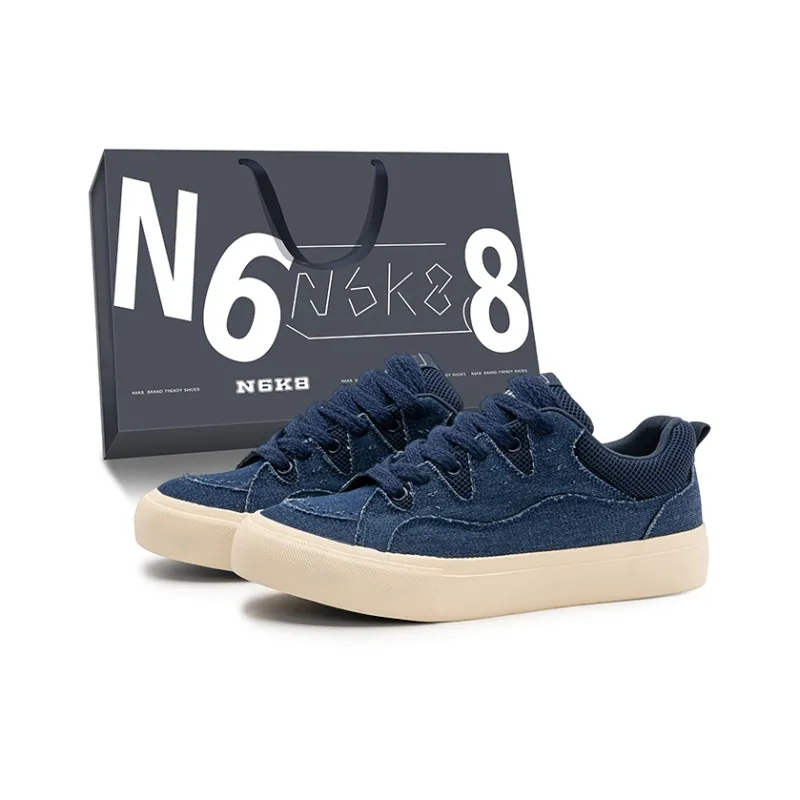 N6K8 Anti Slip Wear Resistant Low Top Skateboard Shoes Men's-0