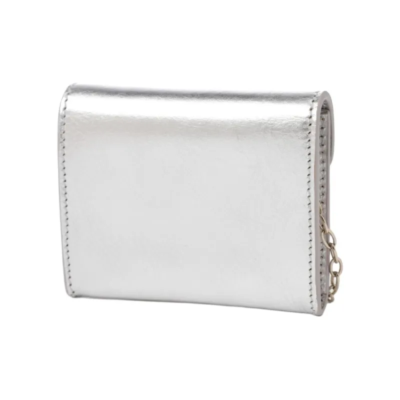 Il Bisonte Leather Card Holder Unisex Silver-1