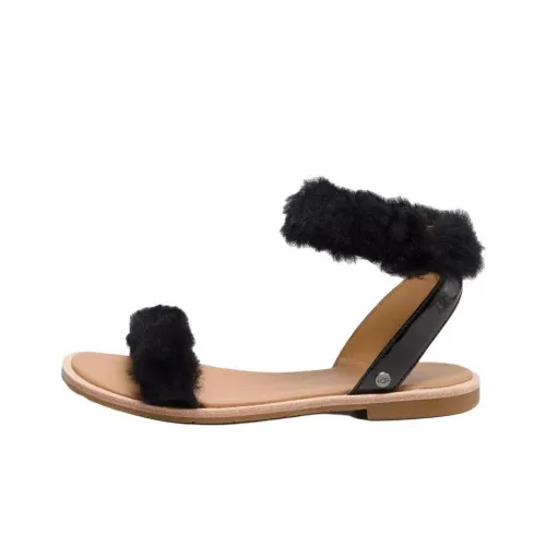 ugg KIDS FLUFF SPRINGS Strap Sandals Women's Black