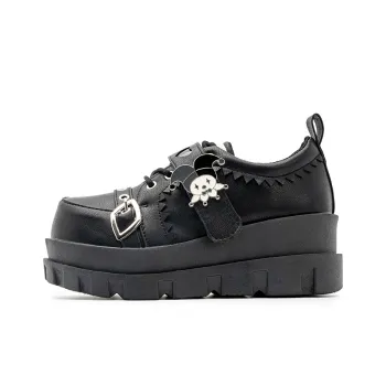 SHUXIAOBEI Joker Y2K Style Women's Shoes Platform Height Increasing JK Shoes Casual Single Shoes Women's