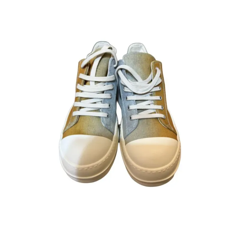 Rick Owens DRKSHDW High-Top Canvas Shoes Men's Yellow-2