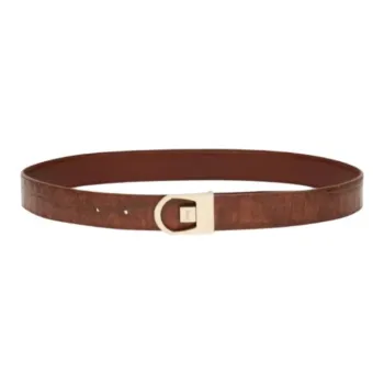 SAINT LAURENT Cow Leather Belts Women's Brown 3CM