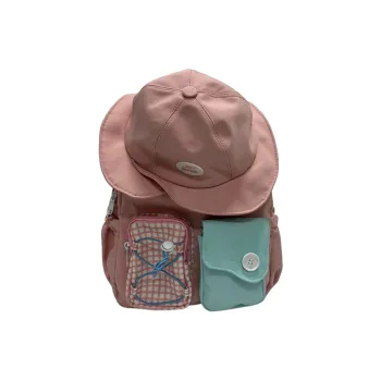 SWIMADE Nylon Backpack Women's Blue/Pink/Ecru