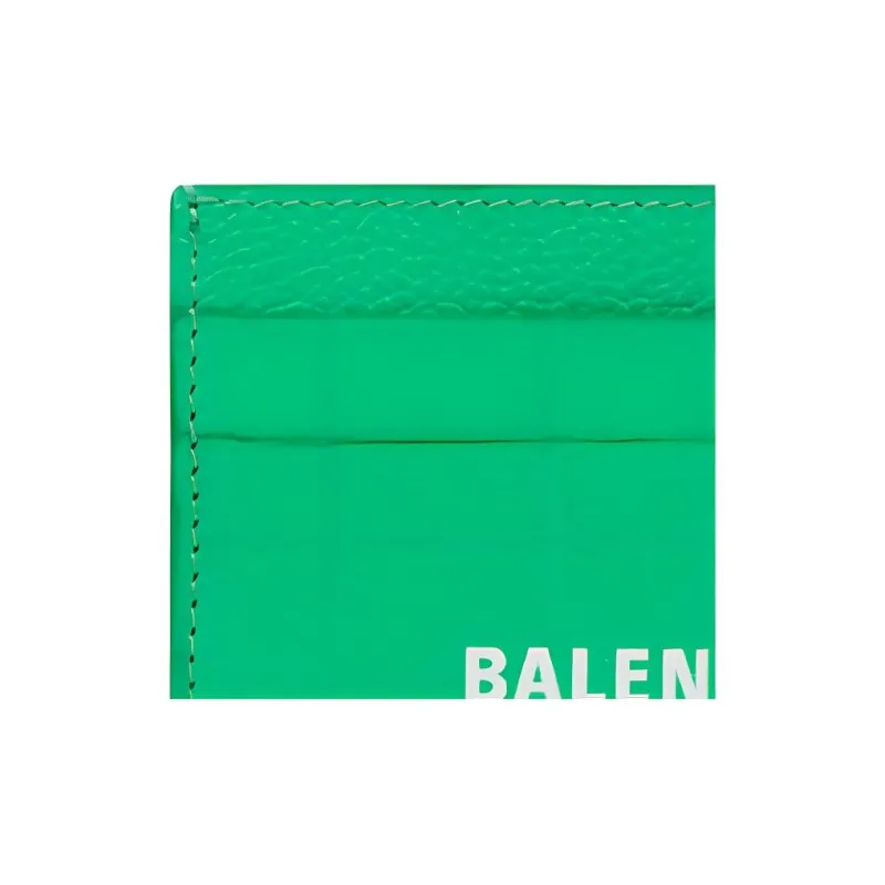 Balenciaga Cash Cow Leather Card Clip Card Holder Unisex Bright Green-3