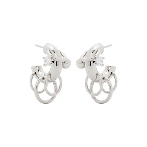 Sterling Silver White Gold Plated Shell Septum Piercing Stud Earrings Womens