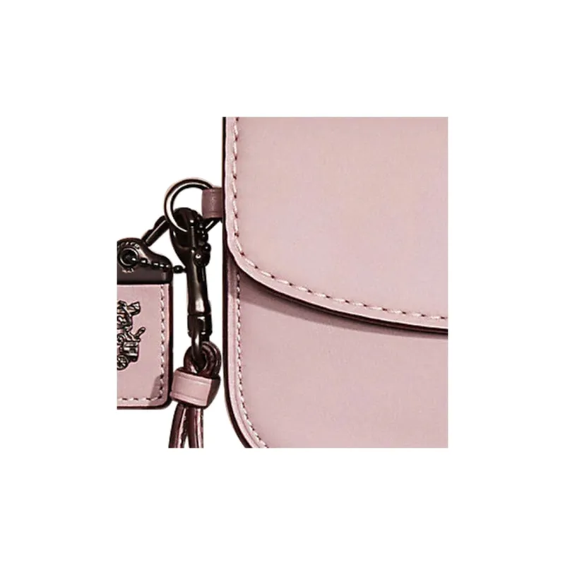 COACH Glove Tanned Leather Wrist Bag Clutch Trumpets Women's Ice Purple-1