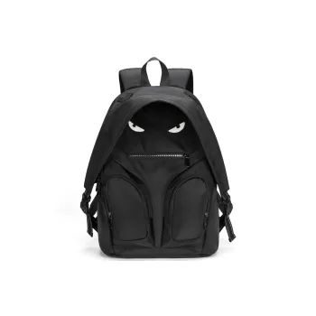 L&M Oxford Backpack Regular Unisex Black/Olive Green