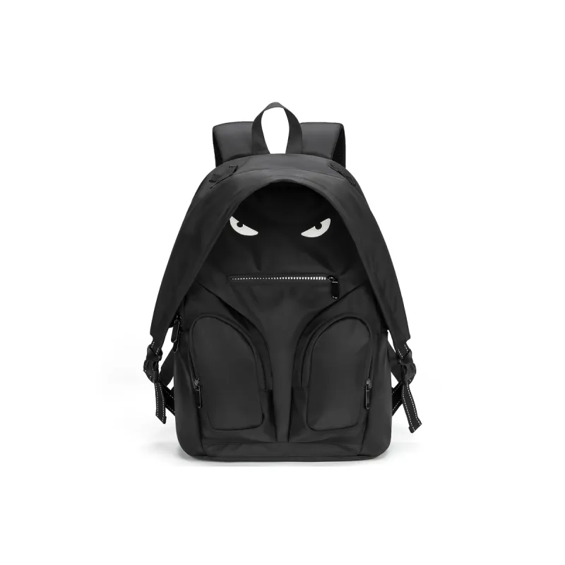 L&M Oxford Backpack Regular Unisex Black/Olive Green-0