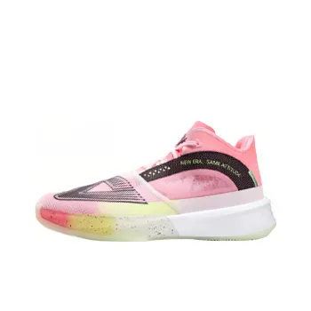 PEAK Surfing The Big Triangle 1.0 Durable Breathable Mid Top Basketball Shoes Men's Pink