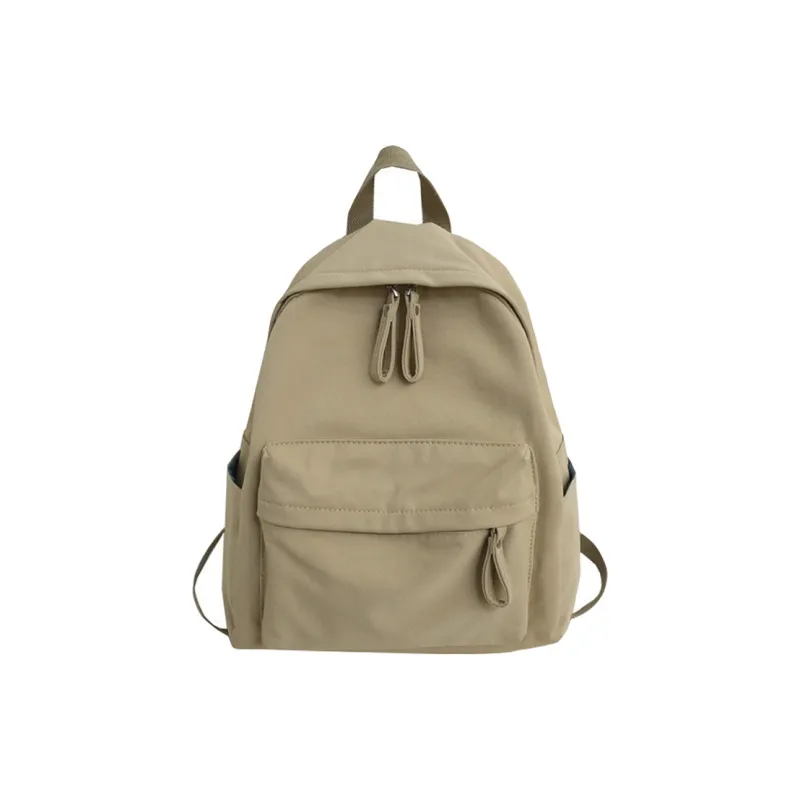 Yalu Cool Silk Cotton Backpack Computer Backpack Regular Unisex Ecru/Khaki/Blue/Black-5
