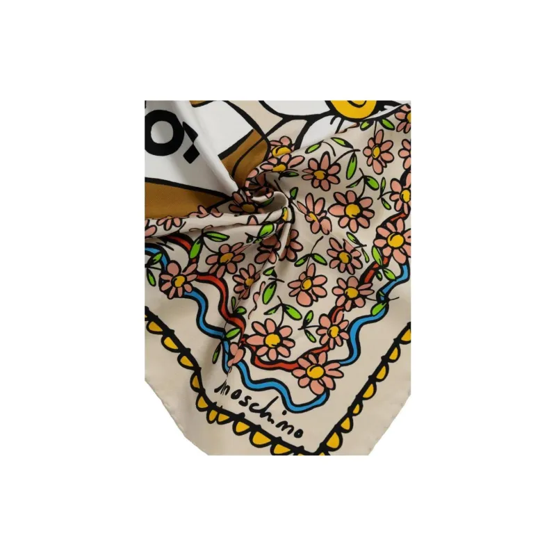MOSCHINO Teddy Bear Silk Scarf-2