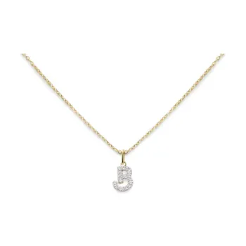 Monica Vinader 14kt Yellow Gold B Diamond Necklace