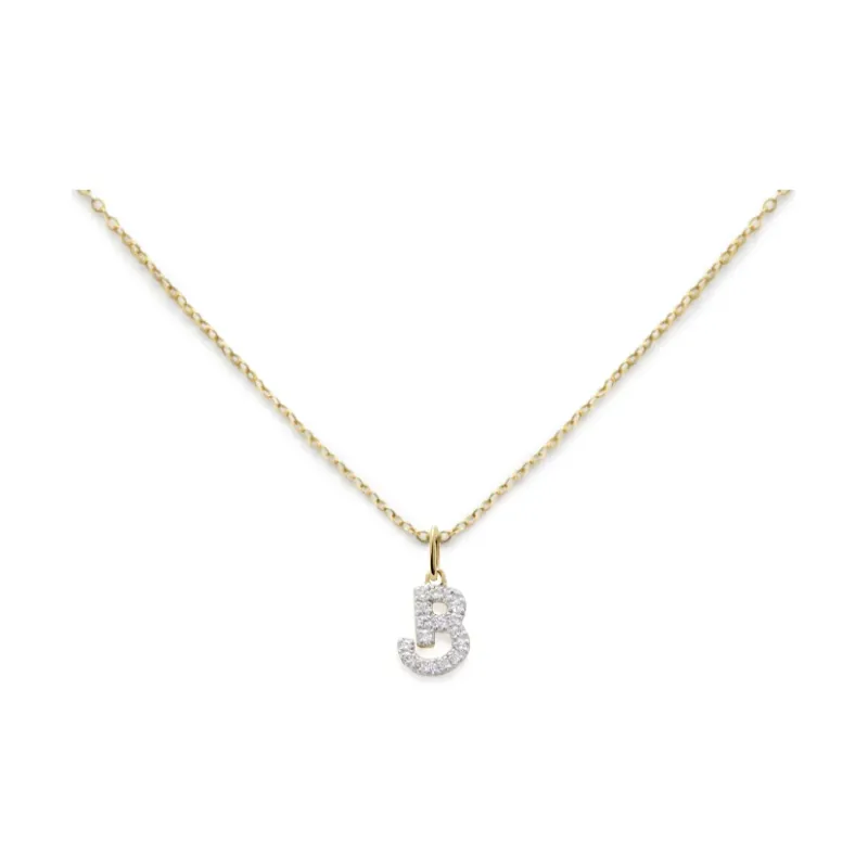 Monica Vinader 14kt Yellow Gold D Diamond Necklace-0