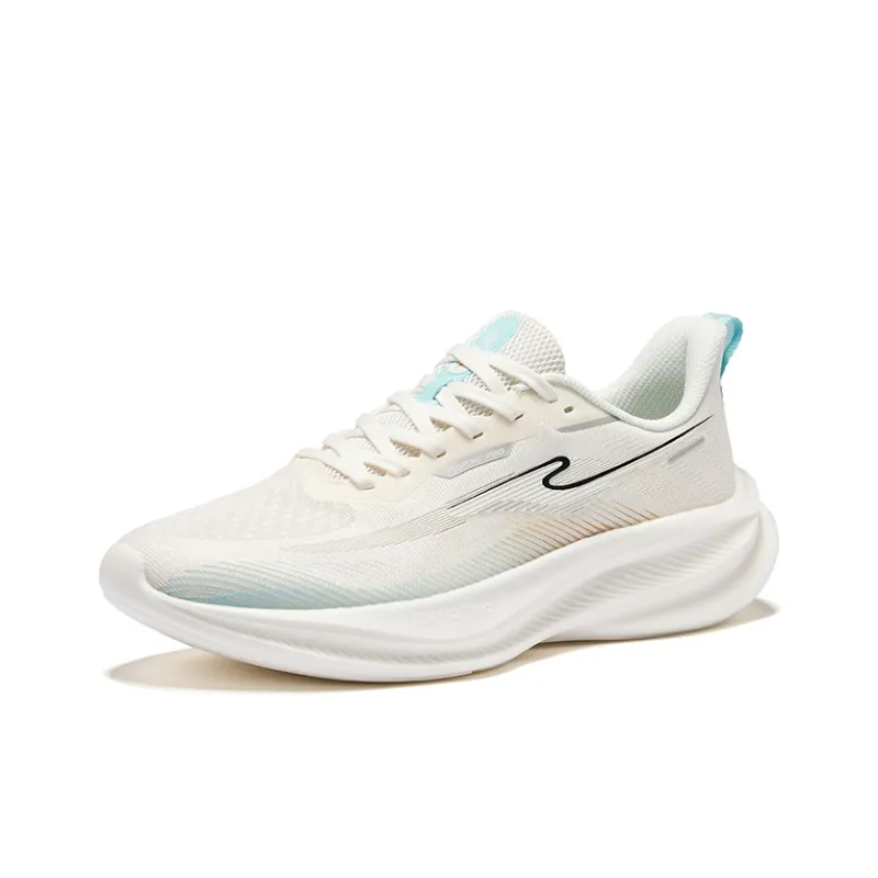 Erke Cushioning Breathable Lightweight Low-Top Training Running Shoes Men's Microcrystal White Saint Nian Blue-2