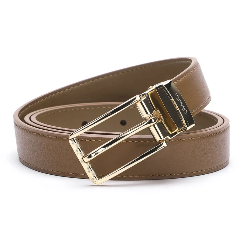Satchi Cow Leather Leather Belts Women's Black/Earth Yellow Width: 2.4cm-8