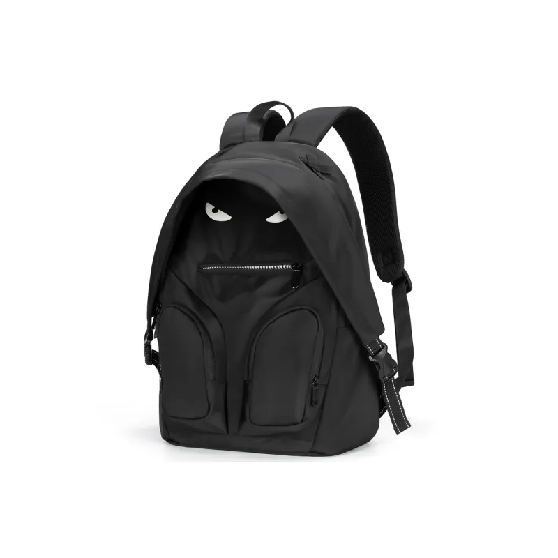 L&M Oxford Backpack Regular Unisex Black/Olive Green-1