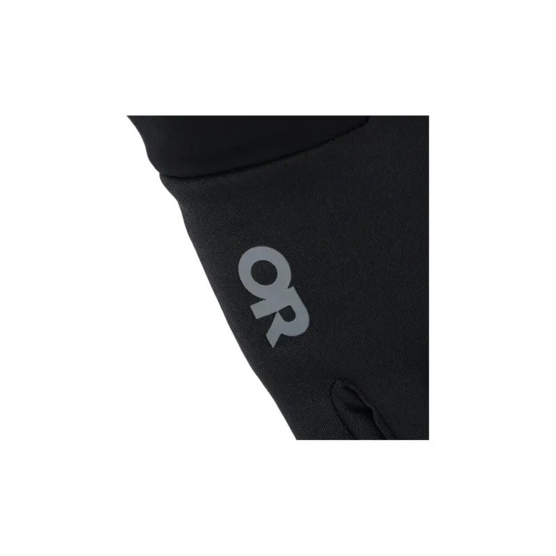 Outdoor Research Polyester Elastane Nylon Silicone Stretch Wool Brushed Gloves Men's Black-2