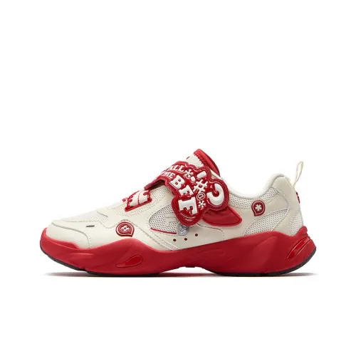 FILA FUSION EVA SLIM Waterdrop Shoes Cherry Color Scheme Cushioning Low Top Casual Shoes Women's White Red
