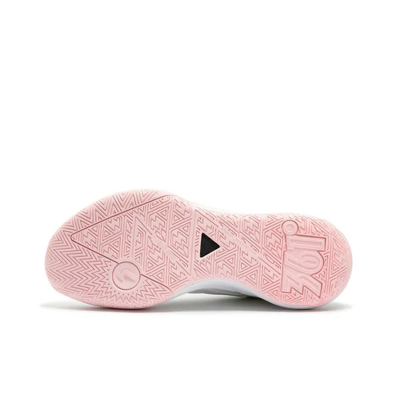 361° Anti-Slip Wear-Resistant Breathable Lightweight Low-Top Basketball Shoes Men's Heart Pink-4