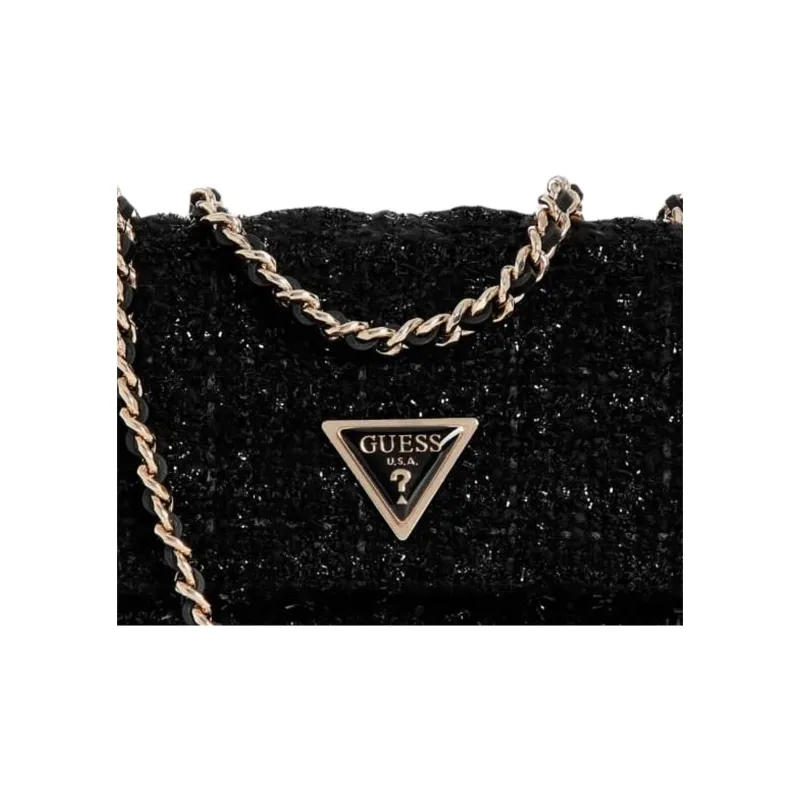 GUESS Velvet Shoulder Bag Crossbody Bag Mini Women's Black-3