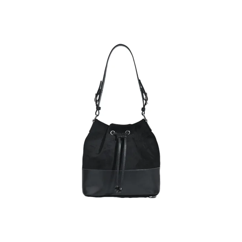 NOMK Suede Shoulder Bag Women's Brown/Coffee/Black-6