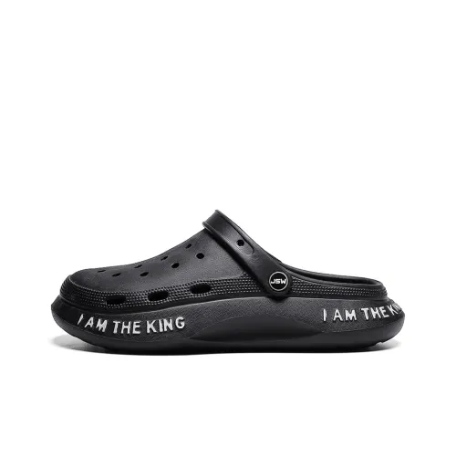 JEANSWEST Trendy Brand Triple Black Pure Black Collection, Outerwear Beach Quick Dry Clogs Men's