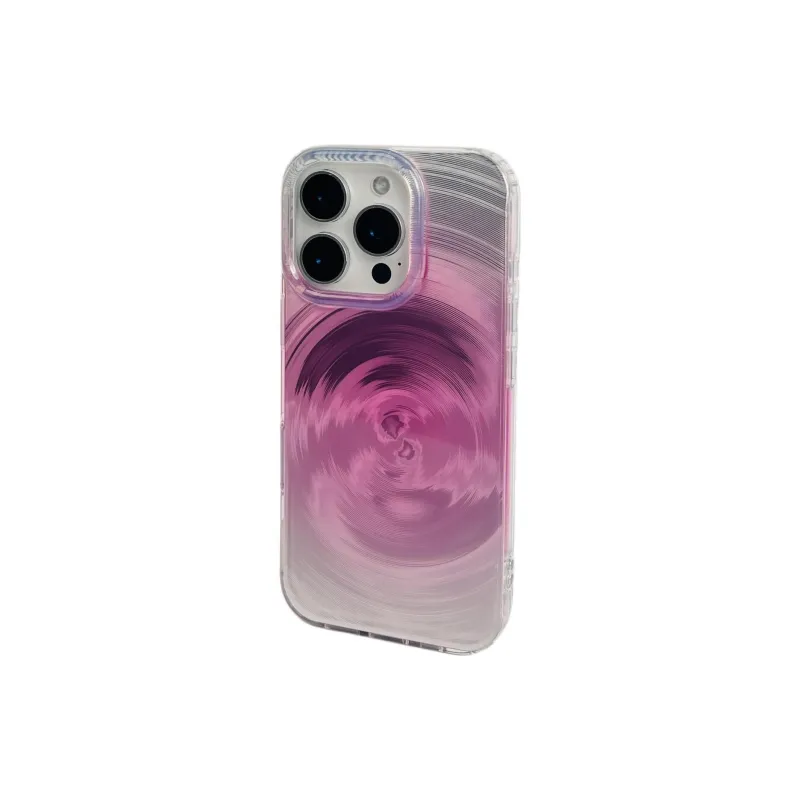 Sopi Acrylic Material Gradient Blended Swirl Phone Cases Compatible With IPhone 16/15 Pro Max/Apple 13/14 Pro/Max-2