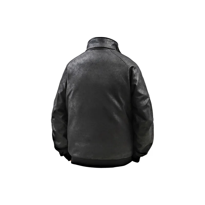 Yalu Jackets Coats Unisex Vintage Brown-5
