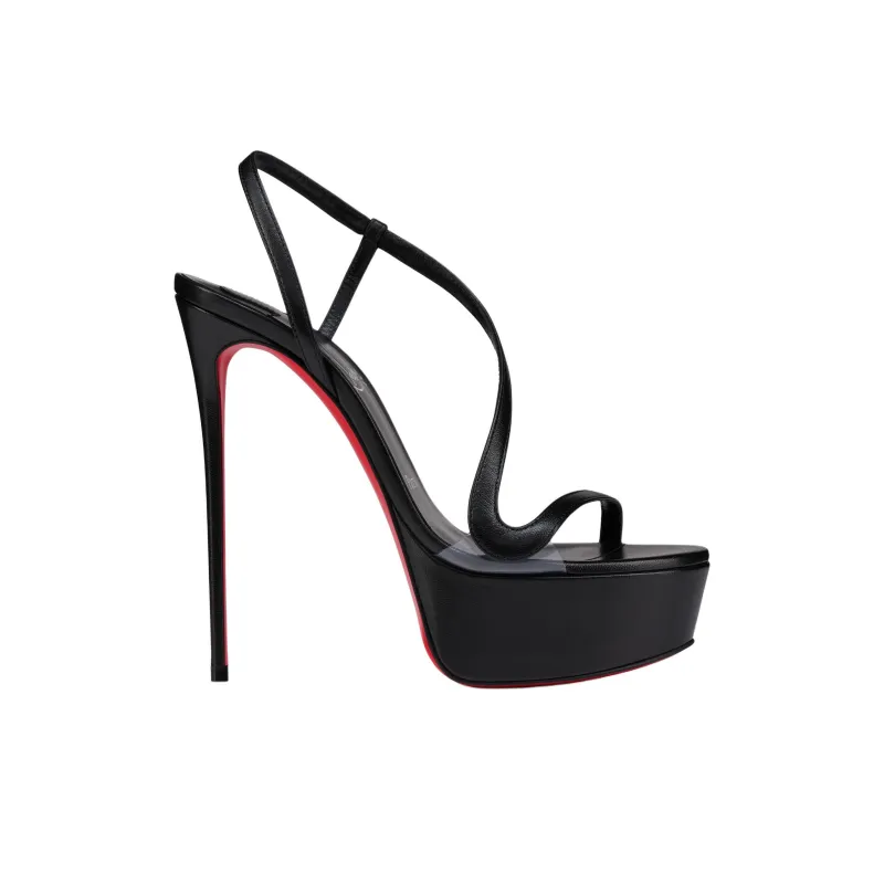 CL LUBOTING Rosalie Alta Strap Sandals 15cm Women's Black-1