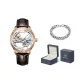 Rose Case White Dial Brown Leather