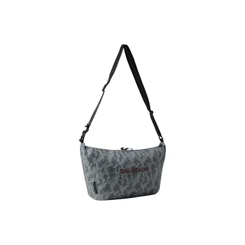 SALOMON Recycled Polyester Crossbody Bag Unisex Gray Green