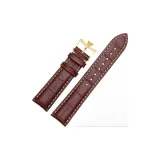 Brown with White Stitching-Gold Pin Buckle